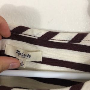 Madewell Tops - Madewell Setlist Striped Pullover Top Ivory Maroon Madewell Tops - Madewell Setlist Striped Pullover Top Ivory Maroon